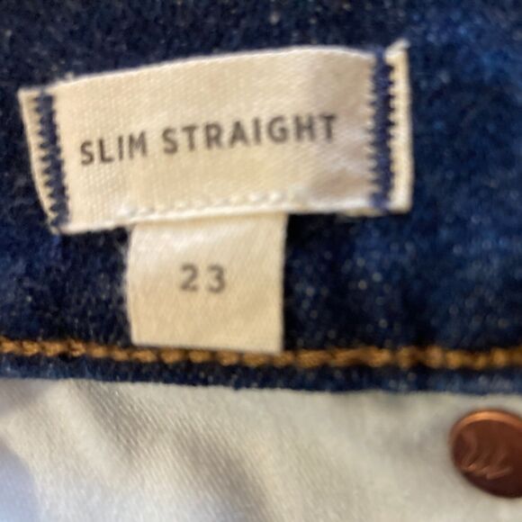 NWT Madewell Slim Straight High Rise Blue Jeans Size W23 - Picture 11 of 12